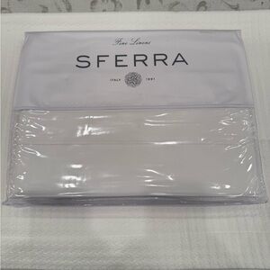 SFERRA LEONARDO PERCALE 3-PIECE QUEEN DUVET COVER SET IN WHITE MADE IN ITALY